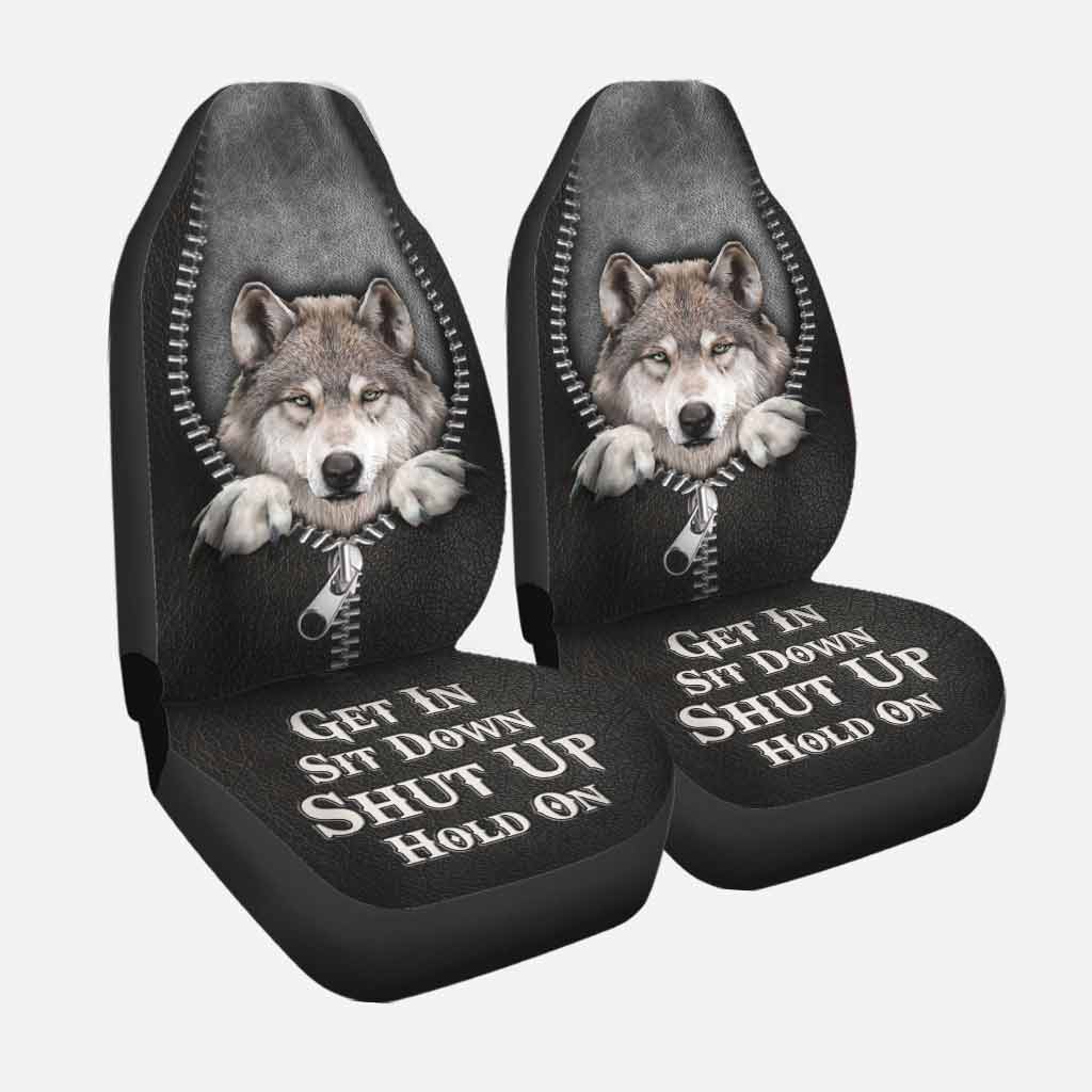 Wolf Zipper Pattern Get In Sit Down Shut Up Hold On Car Seat Cover