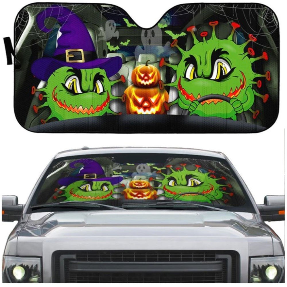 Angry Monter Halloween Custom Car Auto Sun Shades Windshield Accessories Decor Gift