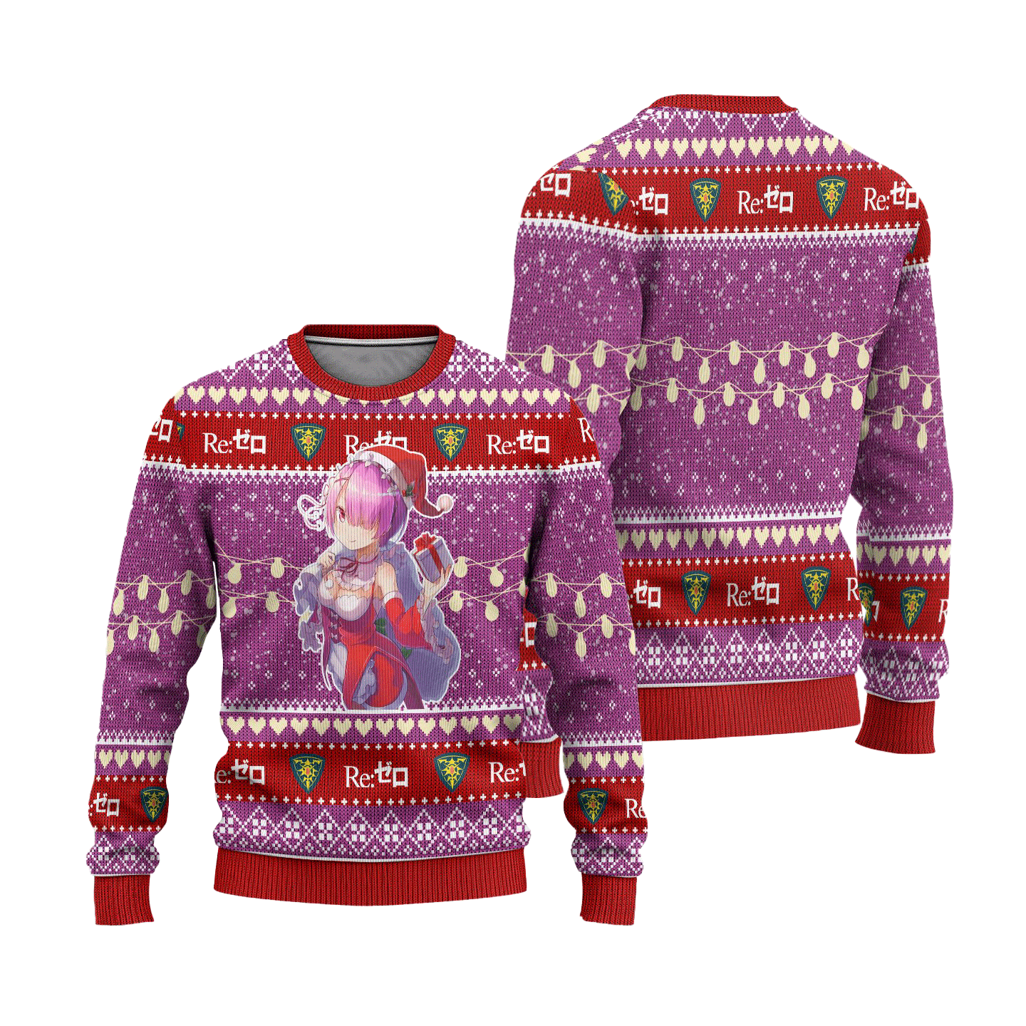 Ram Anime Ugly Christmas Sweater Custom Re Zero Xmas Gift - Nearkii