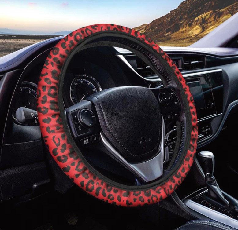 cheetah print steering wheel cover