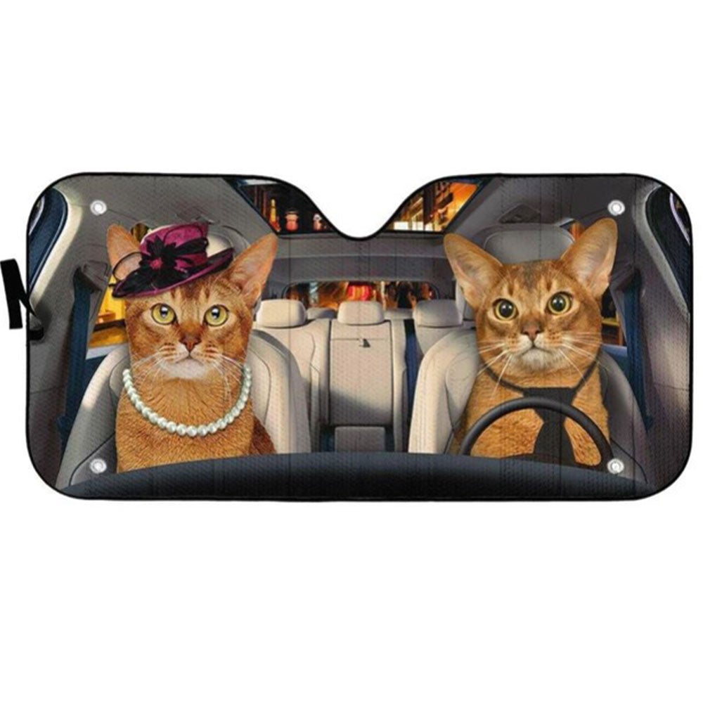 Abyssinian Cat Car Auto Sun Shades Windshield Accessories Decor Gift