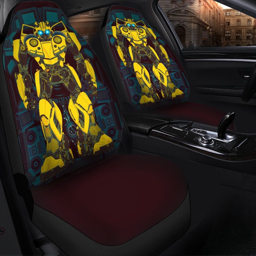 Bumblebee Robot Premium Custom Car Seat Covers Decor Protectors