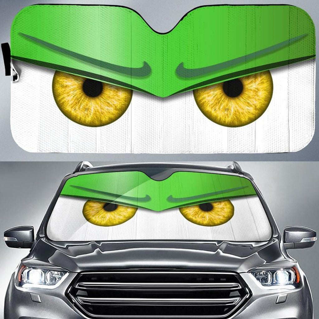 Green Funny Angry Cartoon Eyes Car Auto Sun Shades Windshield