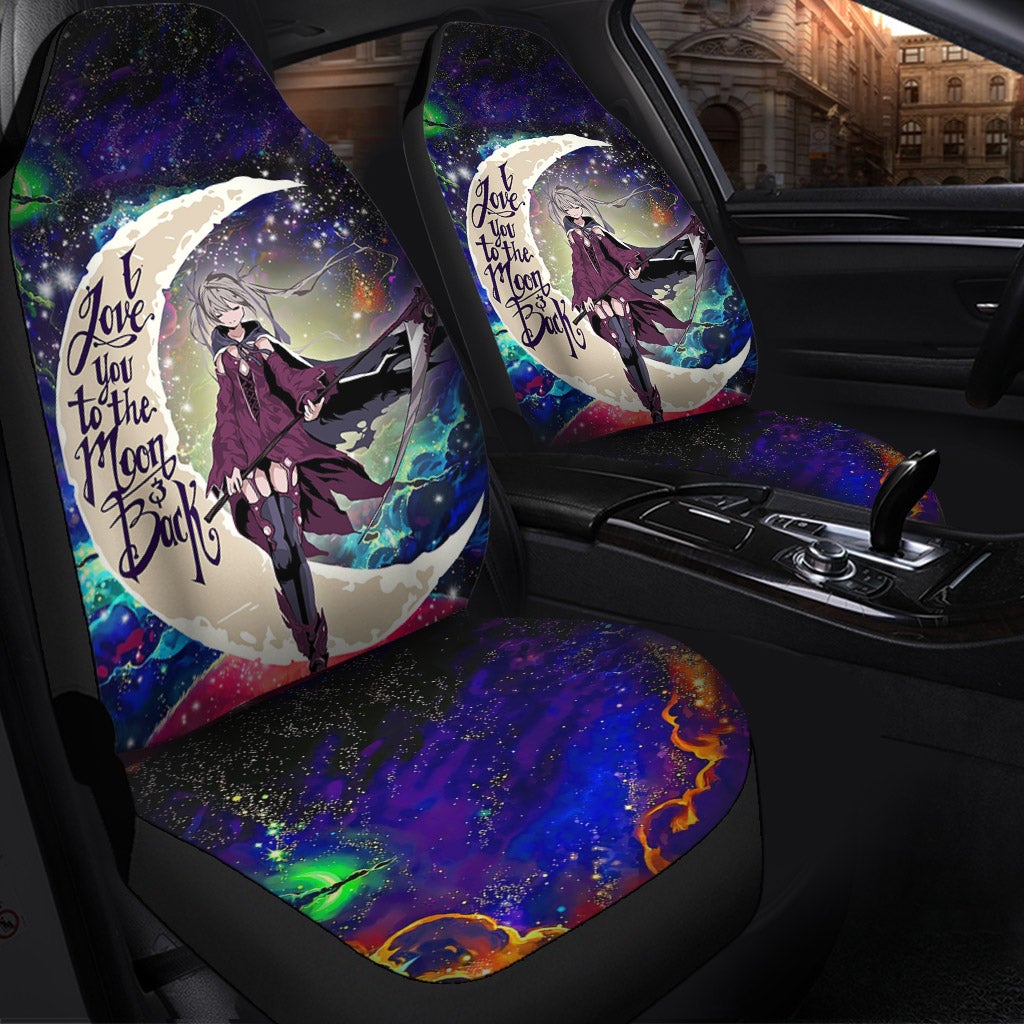 Anime Girl Soul Eate Love You To The Moon Galaxy Car Seat Covers
