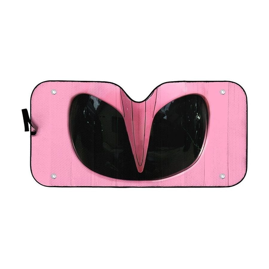 Mighty Morphin Pink Power Ranger Helmet Custom Car Auto Sunshade Windshield Accessories Decor Gift