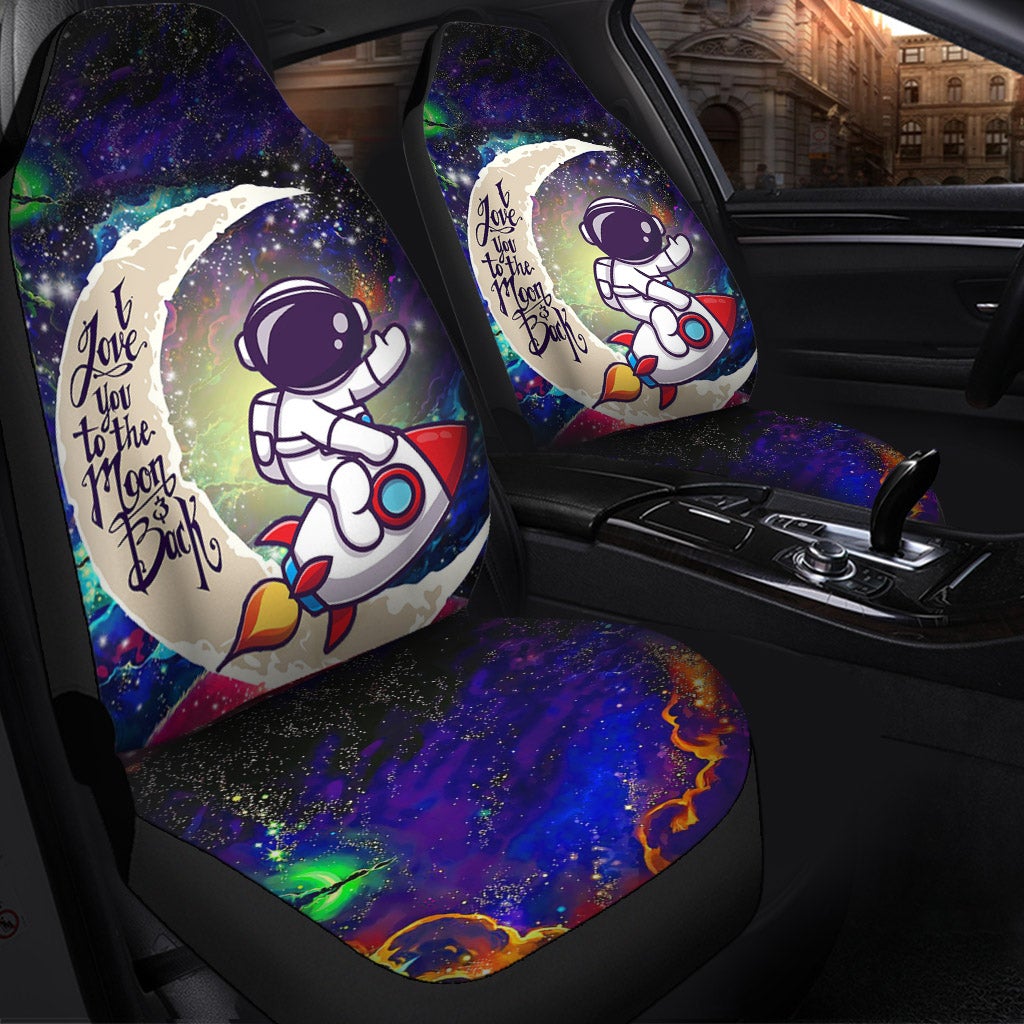 Astronaut Chibi Love You To The Moon Galaxy Car Seat Covers