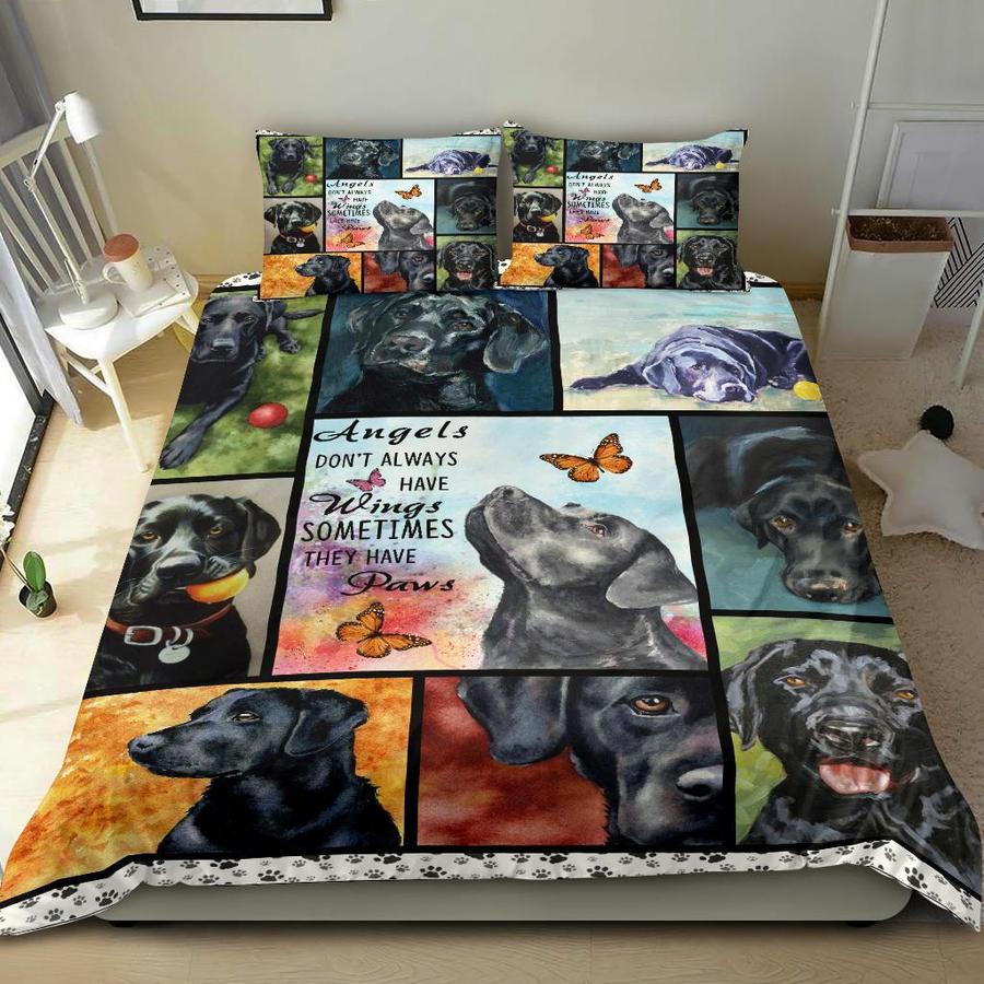 Black Labrador Bedding Set Duvet Cover And Pillowcase Set