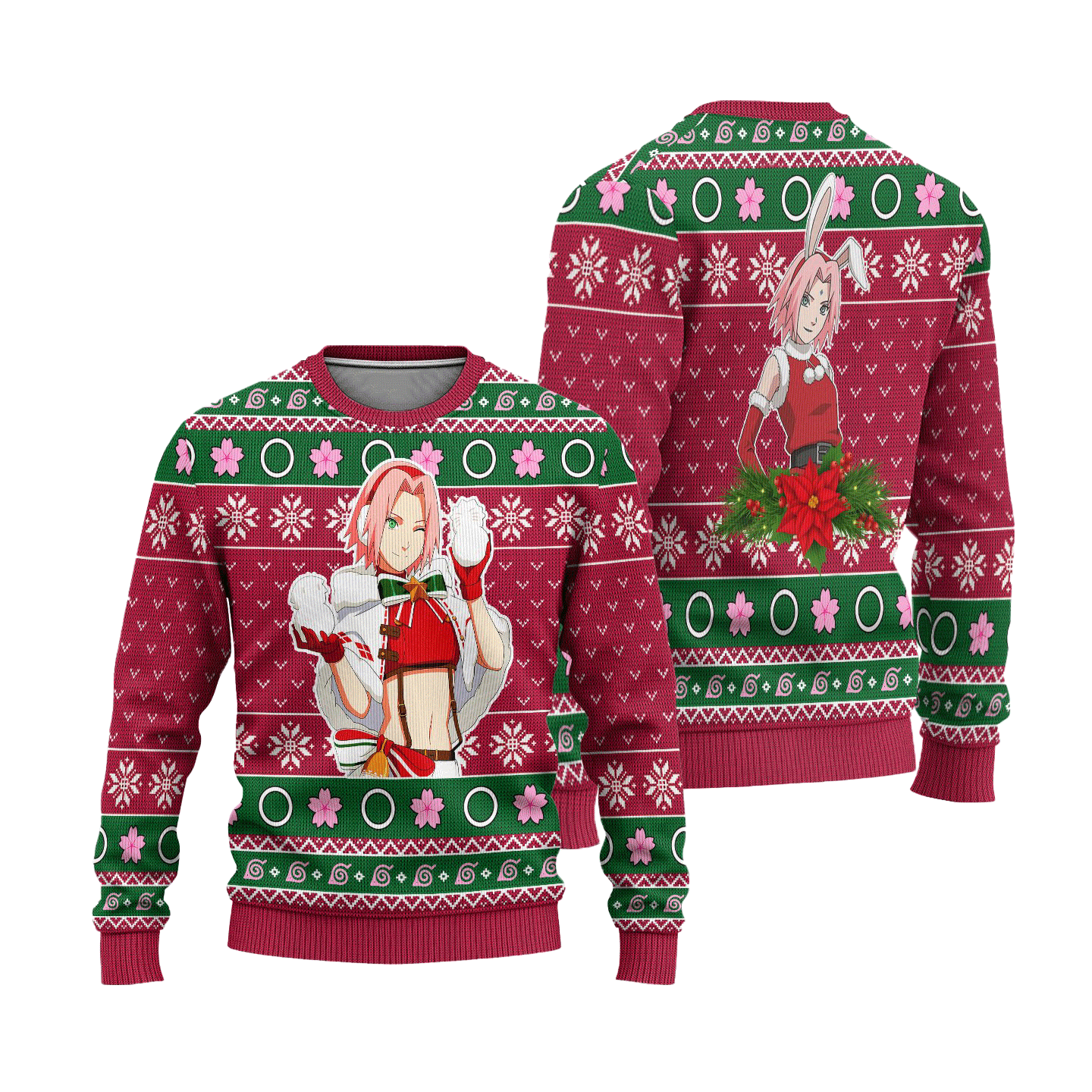 Sakura Teen Age Ugly Christmas Sweater 