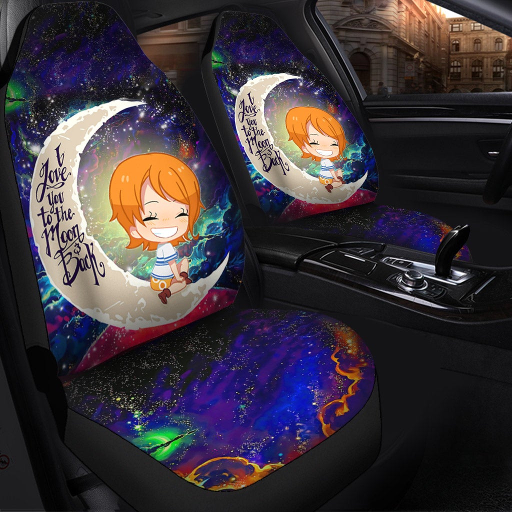 Nami One Piece Love You To The Moon Galaxy Car Seat Covers