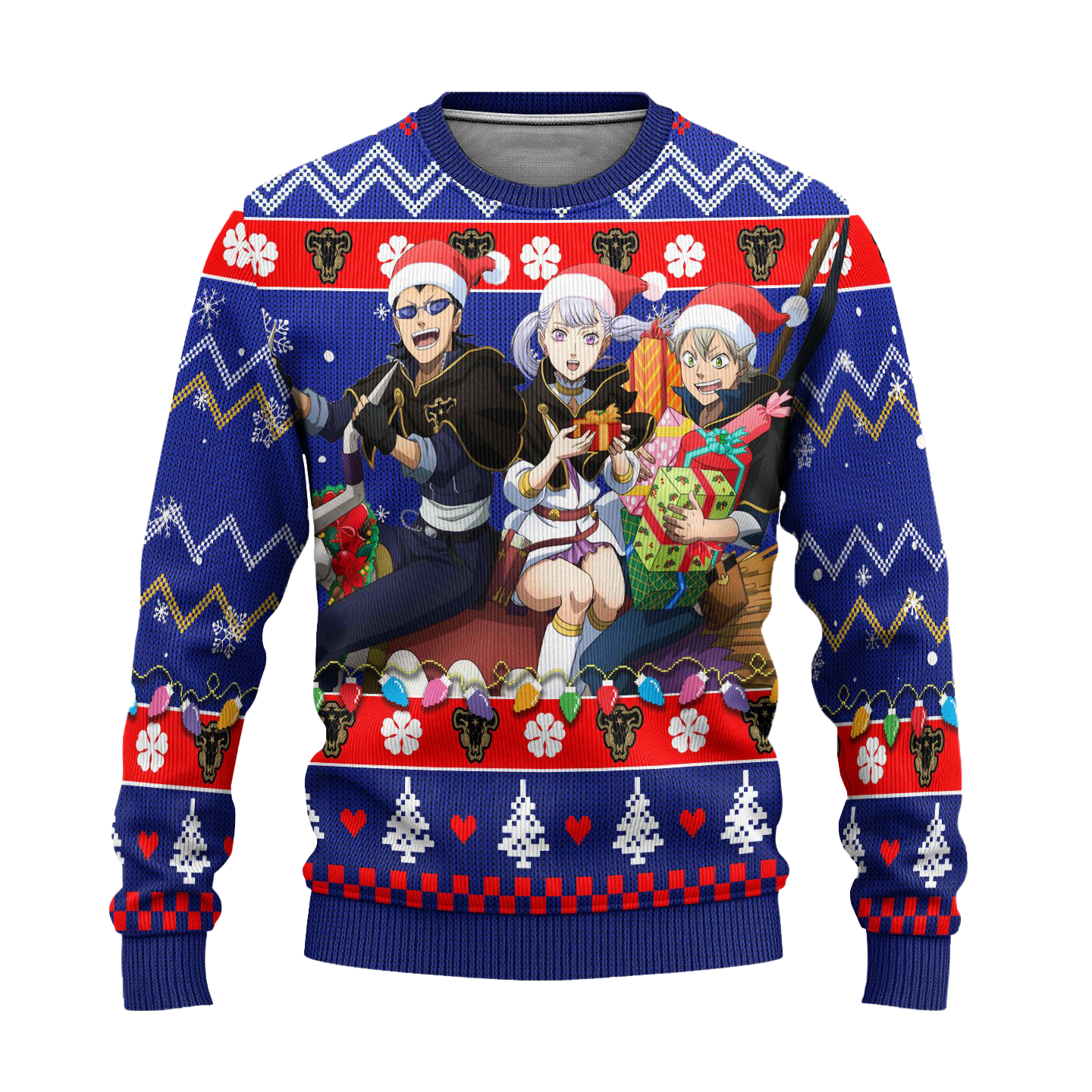 Black Clover Anime Ugly Christmas Sweater Characters Xmas Gift