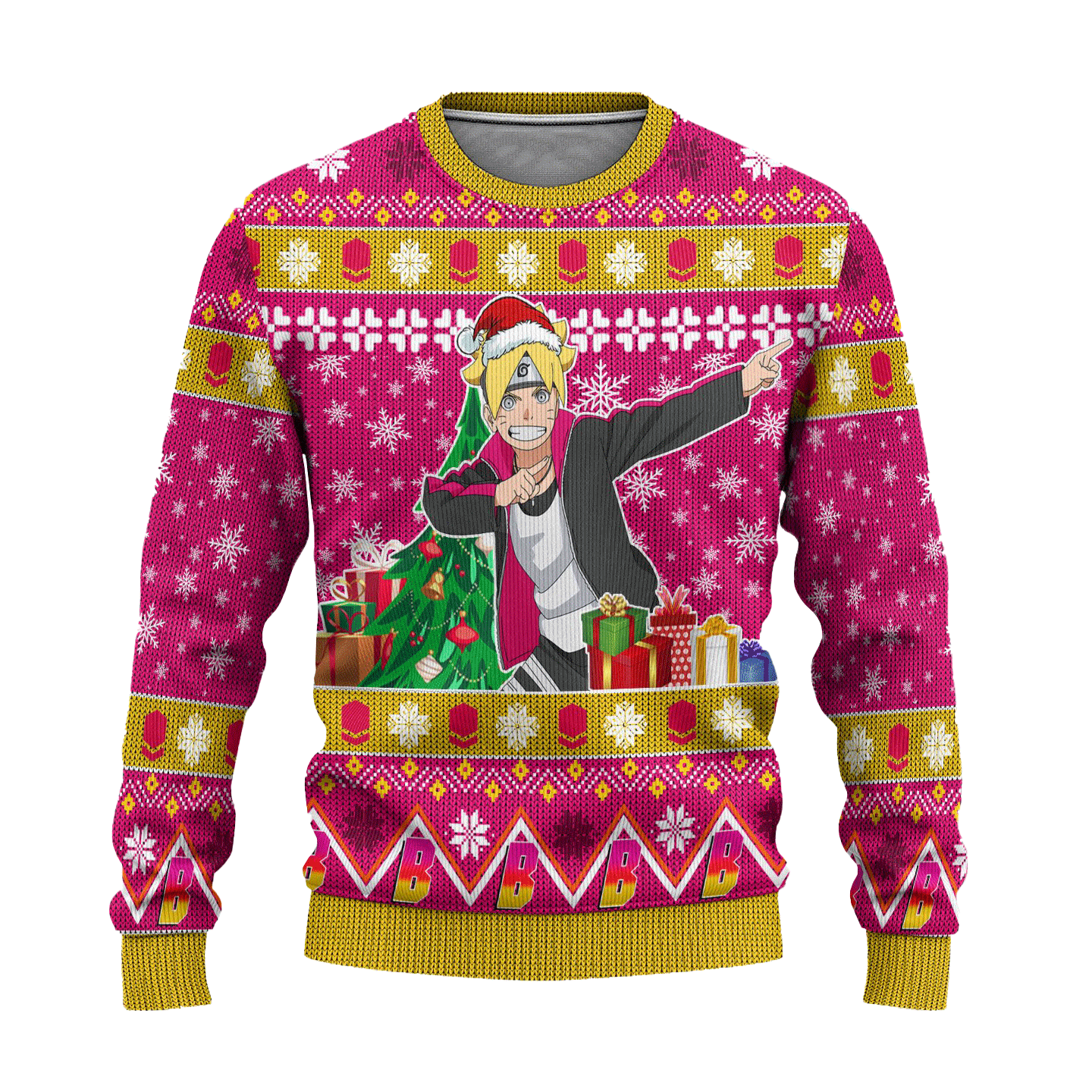 Boruto Uzumaki Anime Ugly Christmas Sweater Custom Boruto Xmas Gift