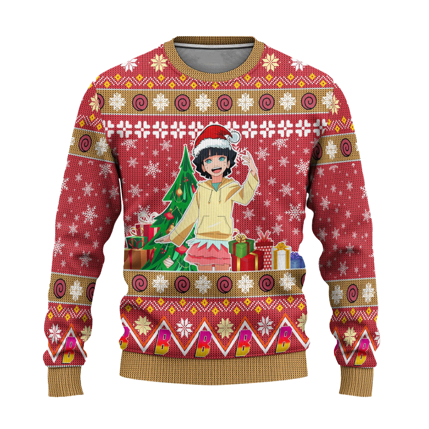 Himawari Uzumaki Anime Ugly Christmas Sweater Custom Boruto Xmas Gift