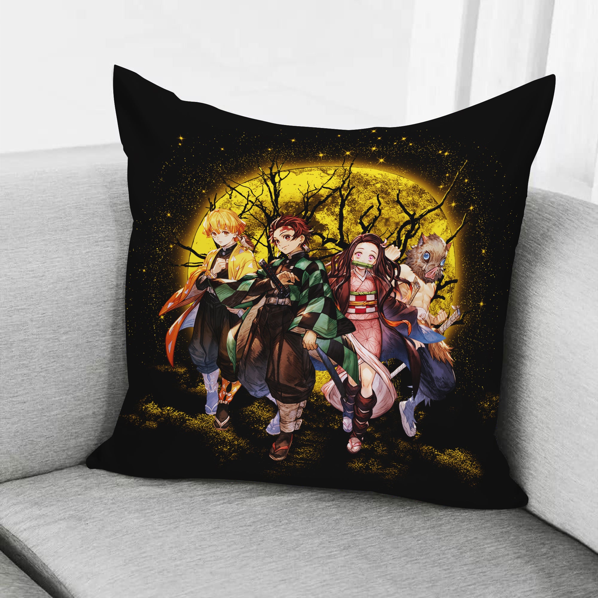 Demon Slayer Moonlight Anime Pillowcase Room Decor Nearkii 6721