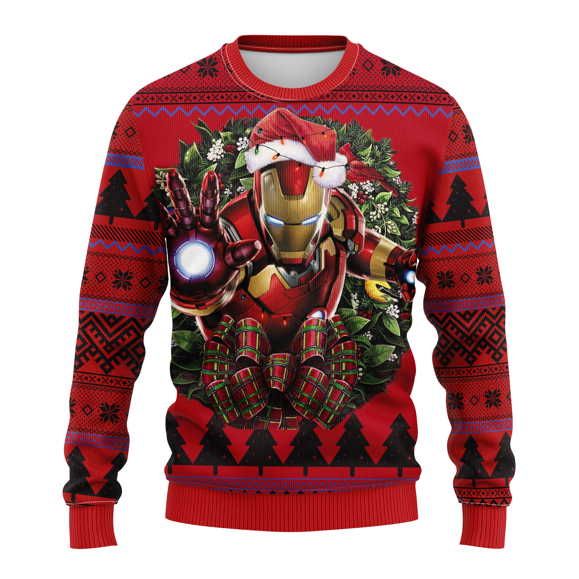 Iron Man Cartoon Noel Mc Ugly Christmas Sweater Thanksgiving Gift - Nearkii
