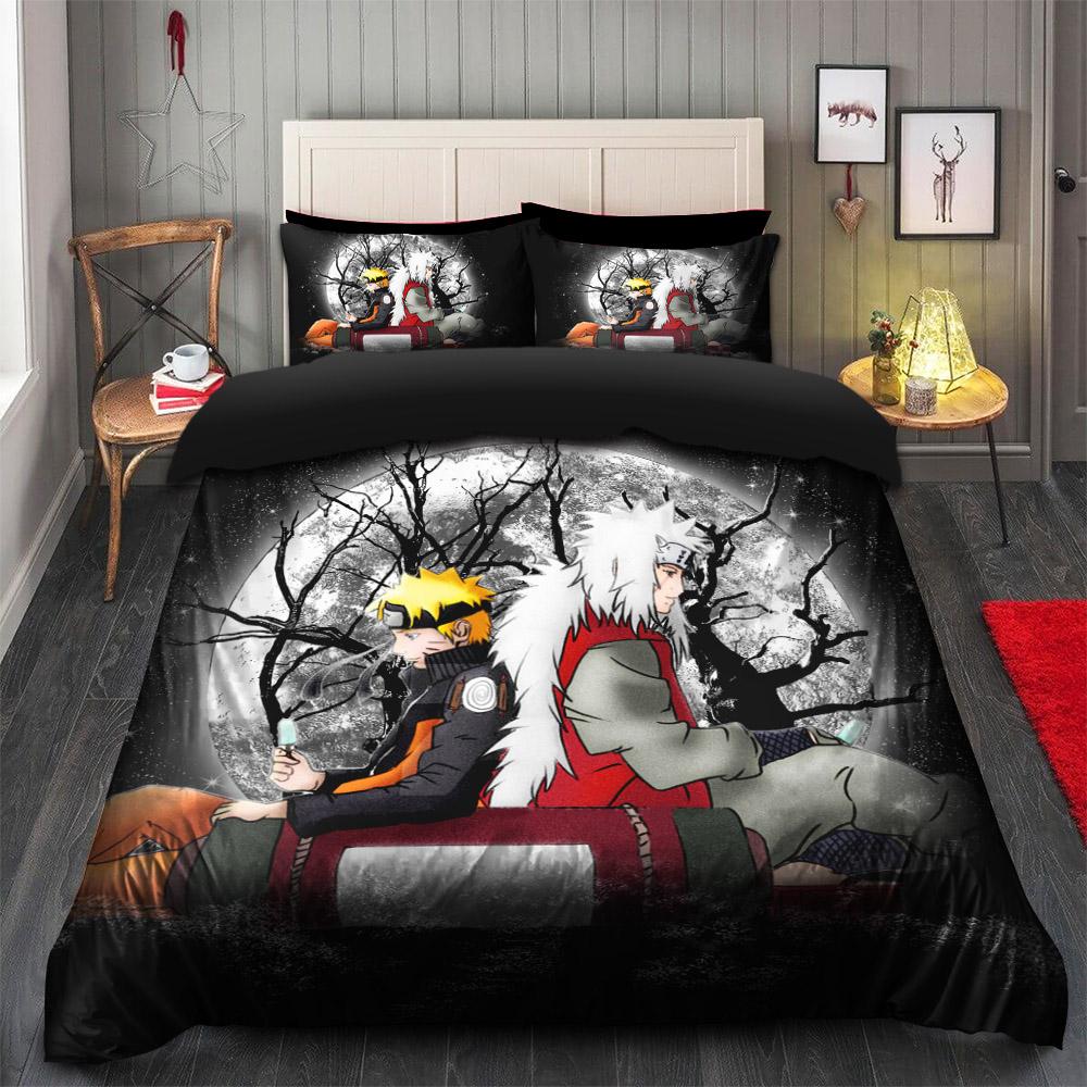 Naruto And Jiraiya Naruto Anime Moonlight Bedding Set Duvet Cover And 2 Pillowcases
