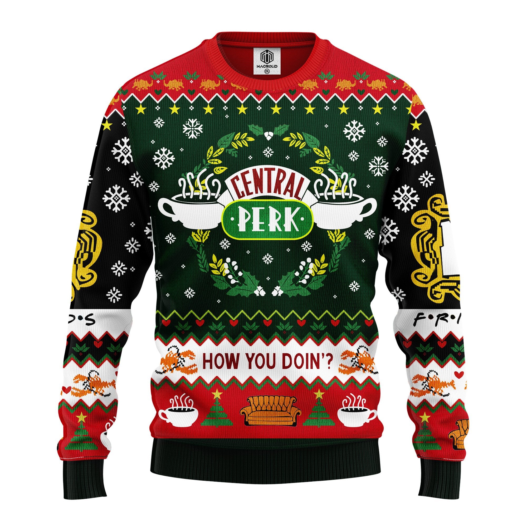 Friends Tv Show Ugly Christmas Sweater 