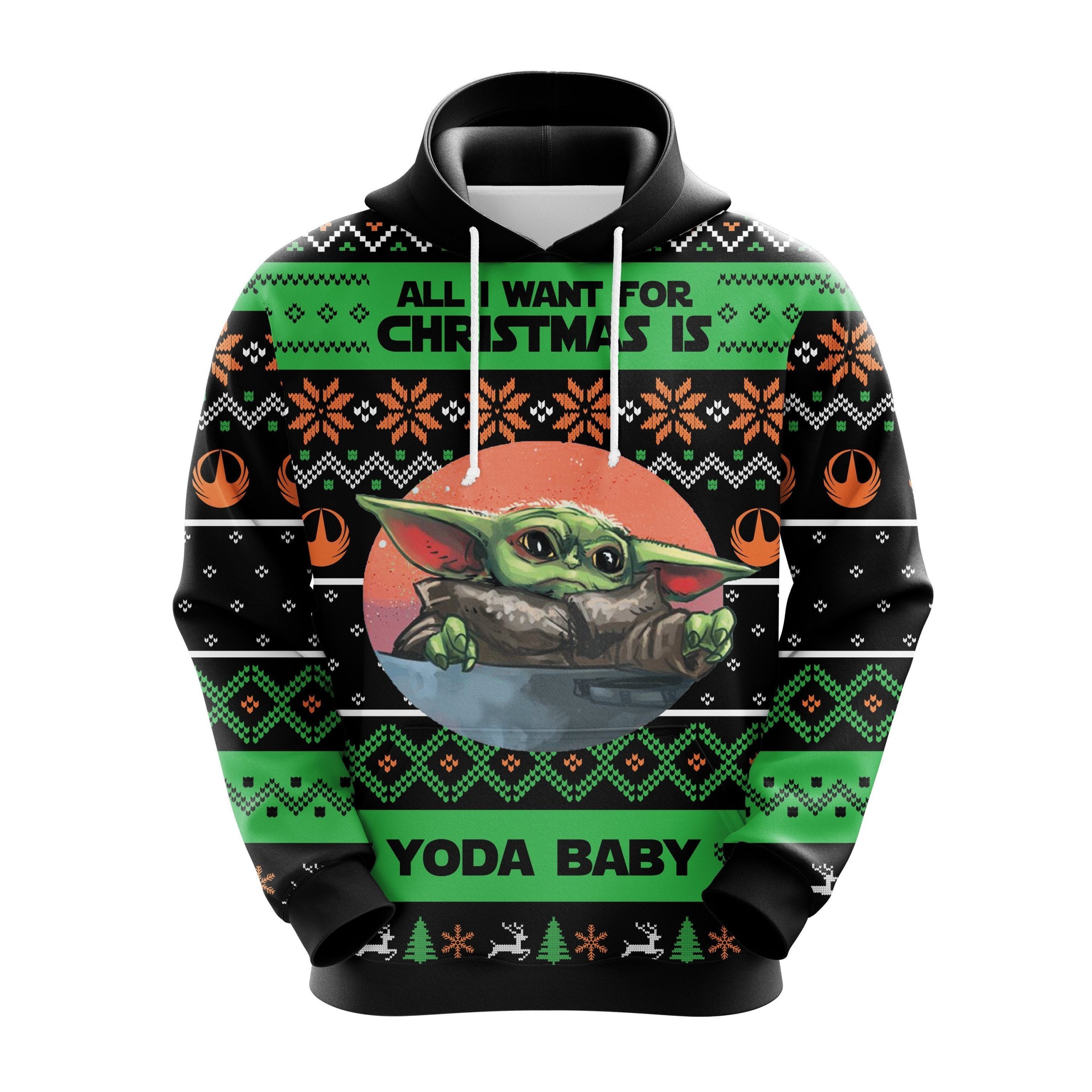 Baby Yoda Christmas Cute Noel Mc Ugly Hoodie Amazing Gift Idea Thanksgiving Gift