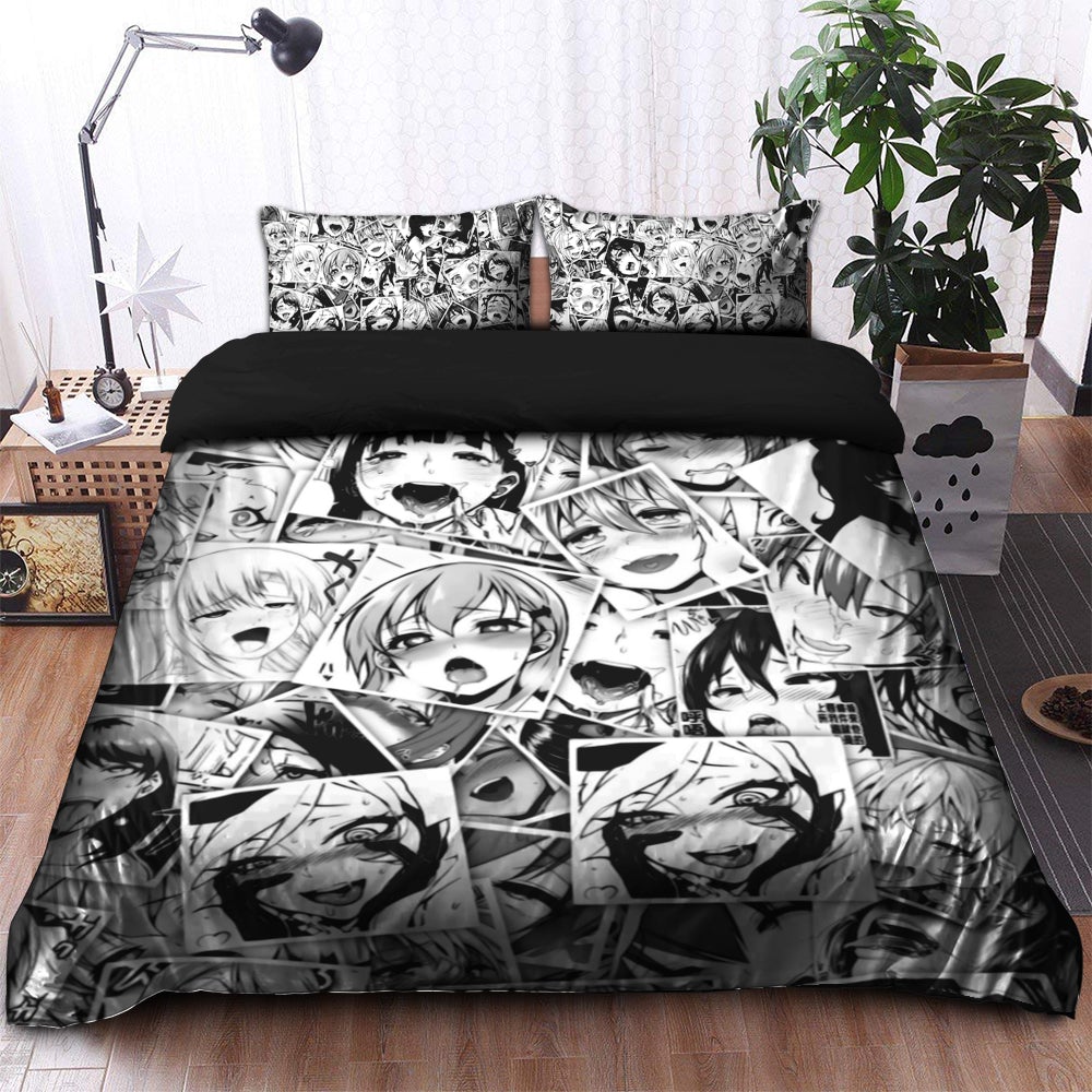 Ahegao Bedding Set Duvet Cover And 2 Pillowcases