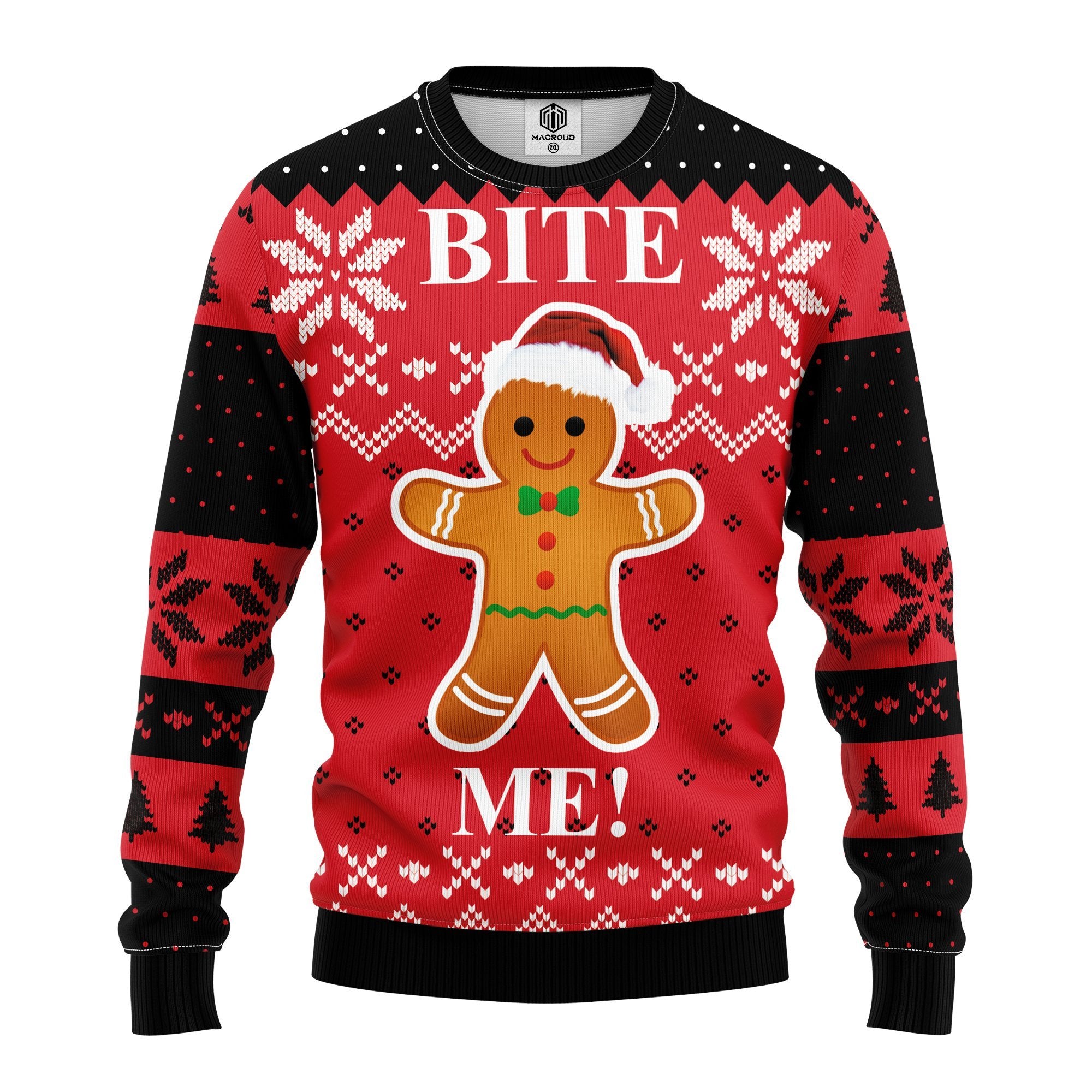 Bite Me Cookie Ugly Christmas Sweater Amazing Gift Idea Thanksgiving Gift