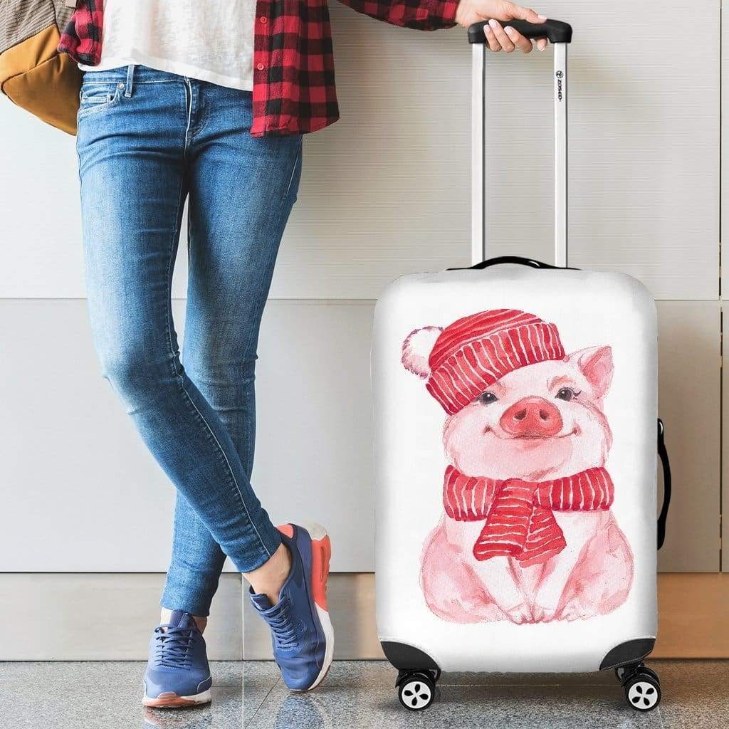 Cute Pig Travel Luggage Cover Suitcase Protector