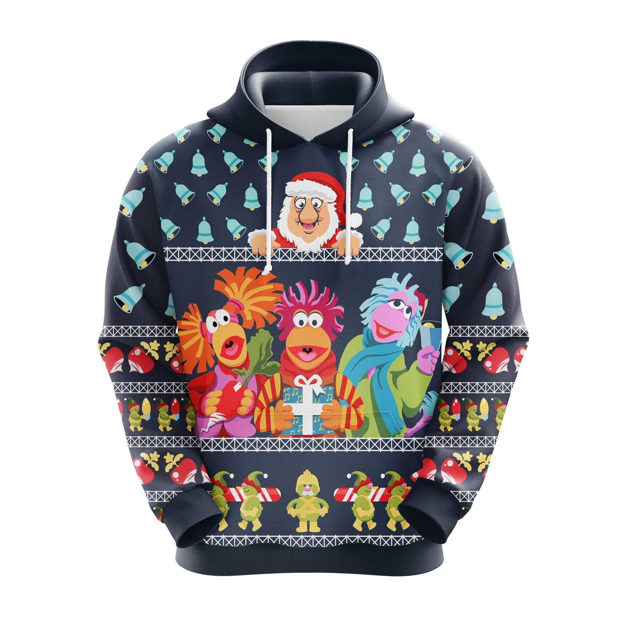Fraggle Rock Sublimated Adult Christmas Cute Noel Mc Ugly Hoodie Amazing Gift Idea Thanksgiving Gift