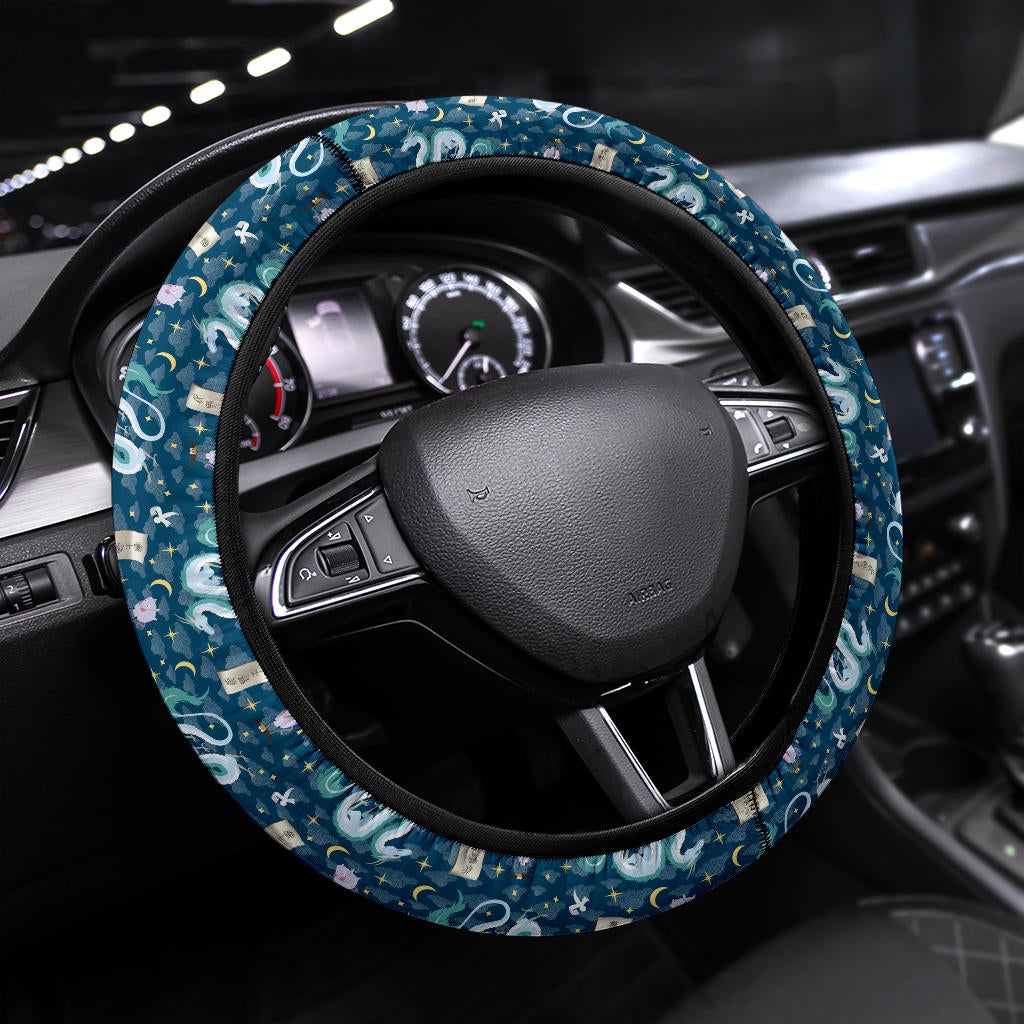 Ghibli Blue Dragon Premium Car Steering Wheel Cover