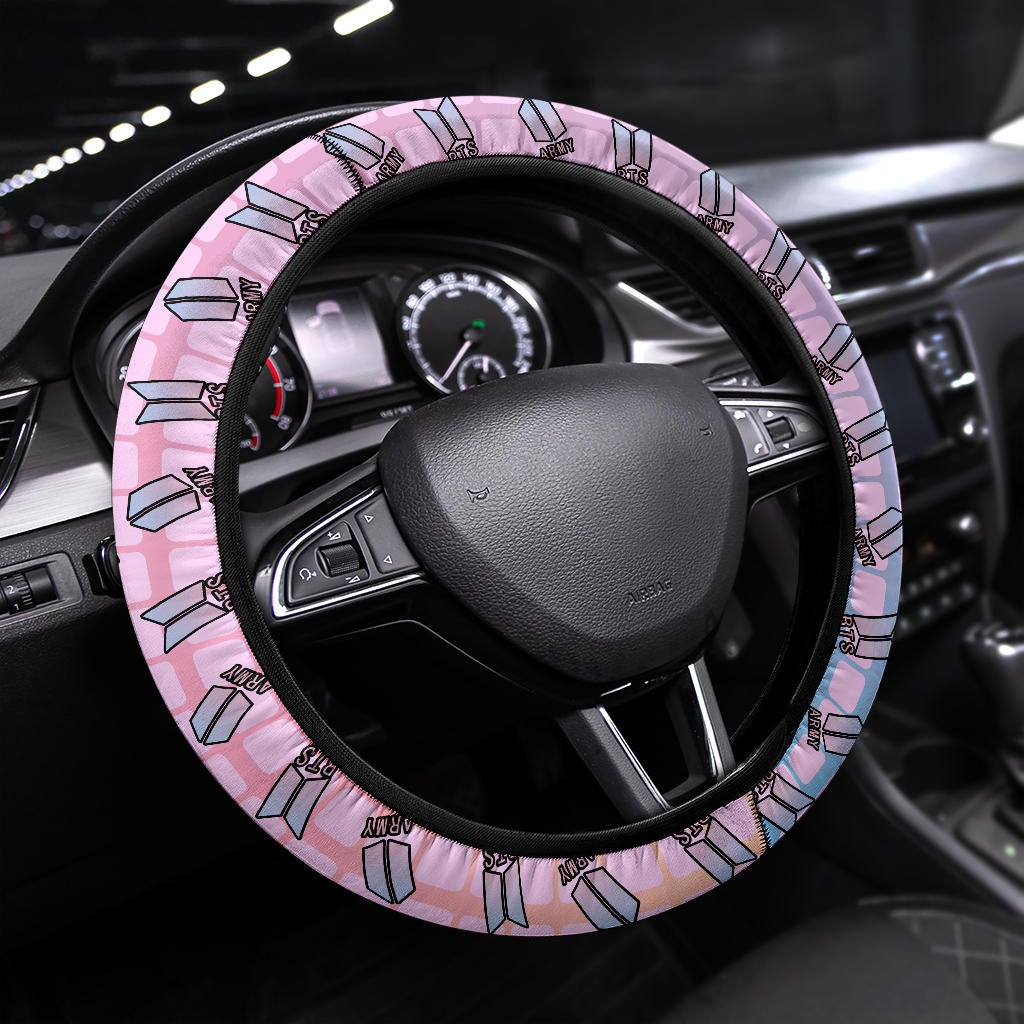 BTS Army Logo Premium Custom Car Steering Wheel Cover
