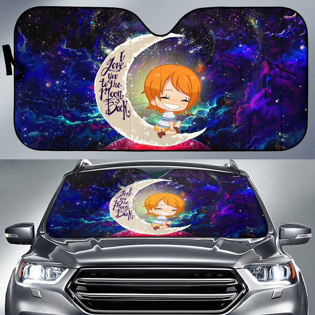 Nami One Piece Love You To The Moon Galaxy Car Auto Sunshades