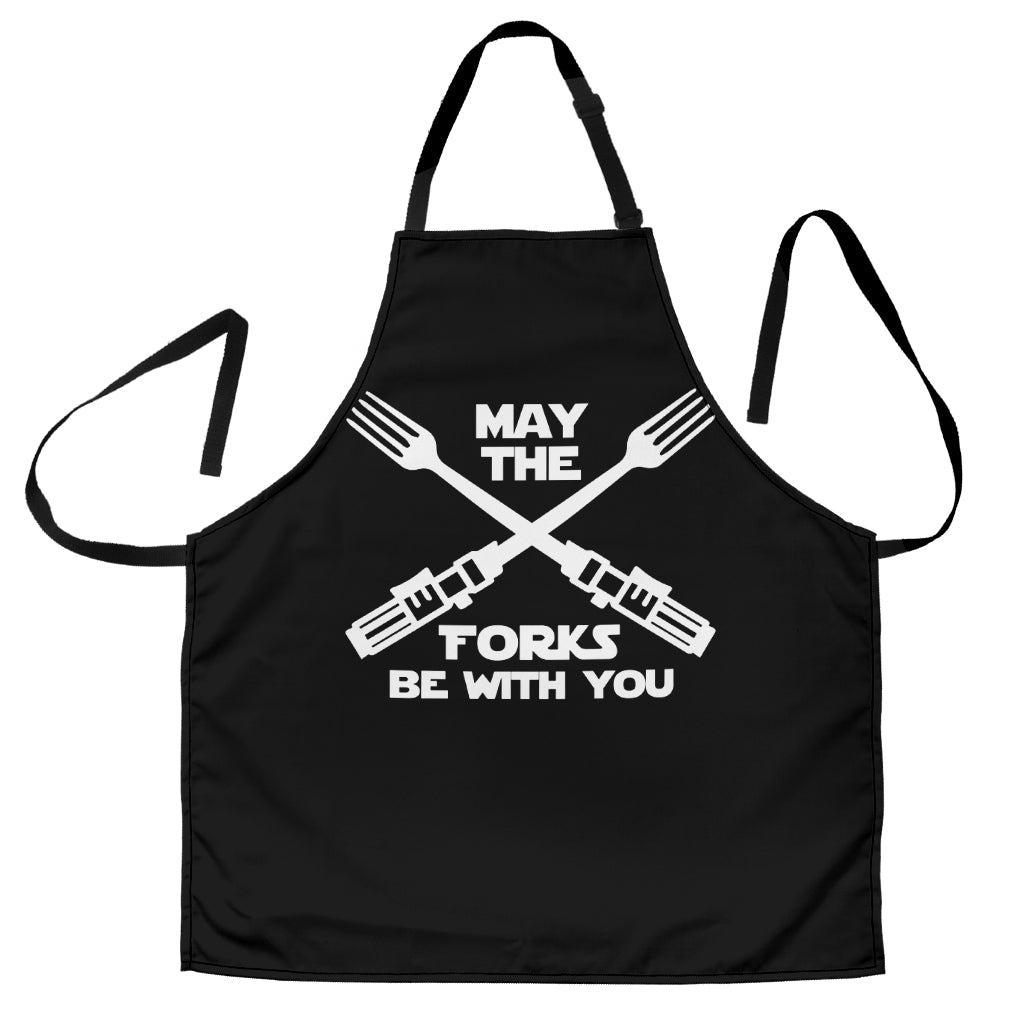 May The Forks Be With You Custom Apron Gift for Cooking Guys