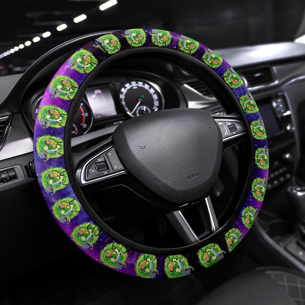 Rick And Morty Custom Car Steering Wheel Cover