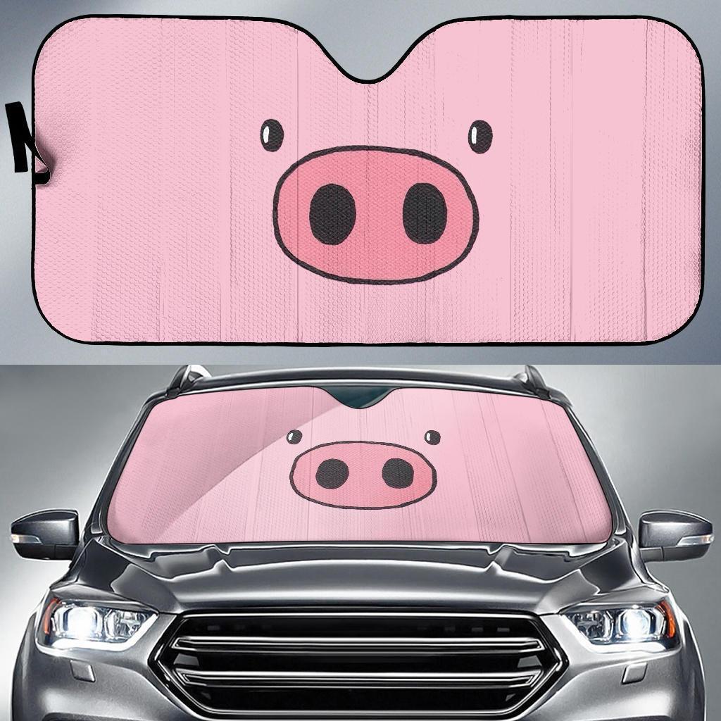 Pig Face Auto Sun Shades Windshield Accessories Decor Gift
