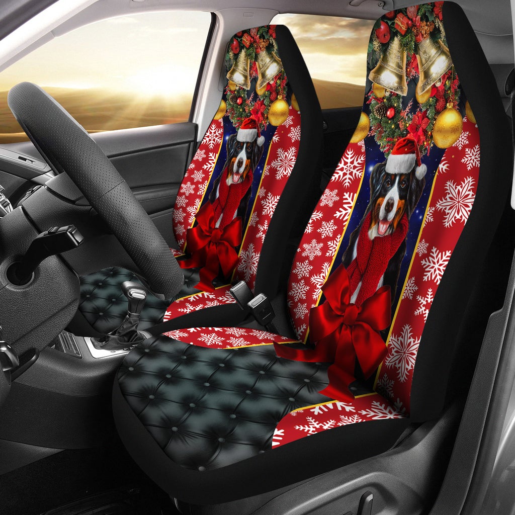 Bernese Mountain Dog Christmas Noel Gift Premium Custom Car Seat Covers Decor Protector