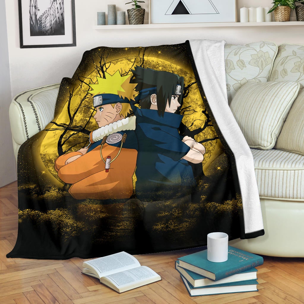 Naruto Sasuke Moonlight Premium Blanket
