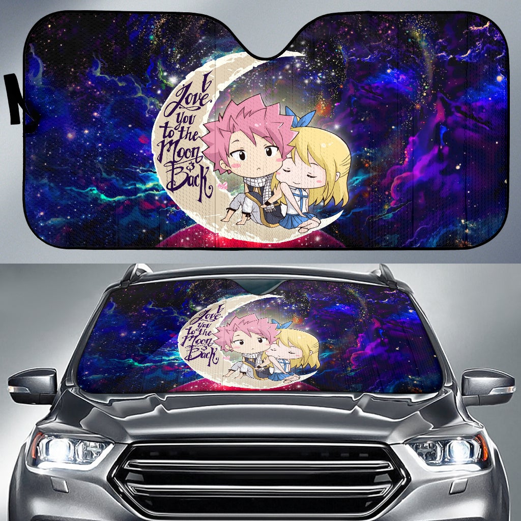 Natsu Fairy Tail Anime Love You To The Moon Galaxy Car Auto Sunshades