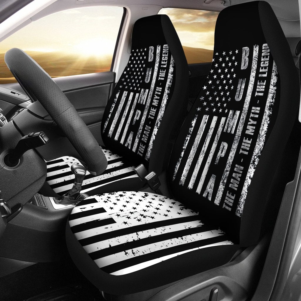 Best Bumpa The Man The Myth The Legend Us Flag Premium Custom Car Seat Covers Decor Protector