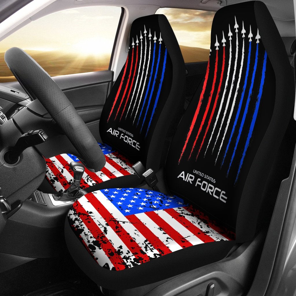 Best Air Force Us Veterans 4Th Of July Premium Custom Car Seat Covers Decor Protector