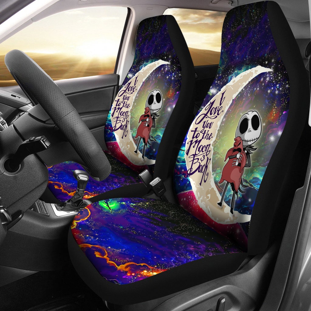 Jack Skellington Nightmare Before Christmas Love You To The Moon Galaxy Car Seat Covers