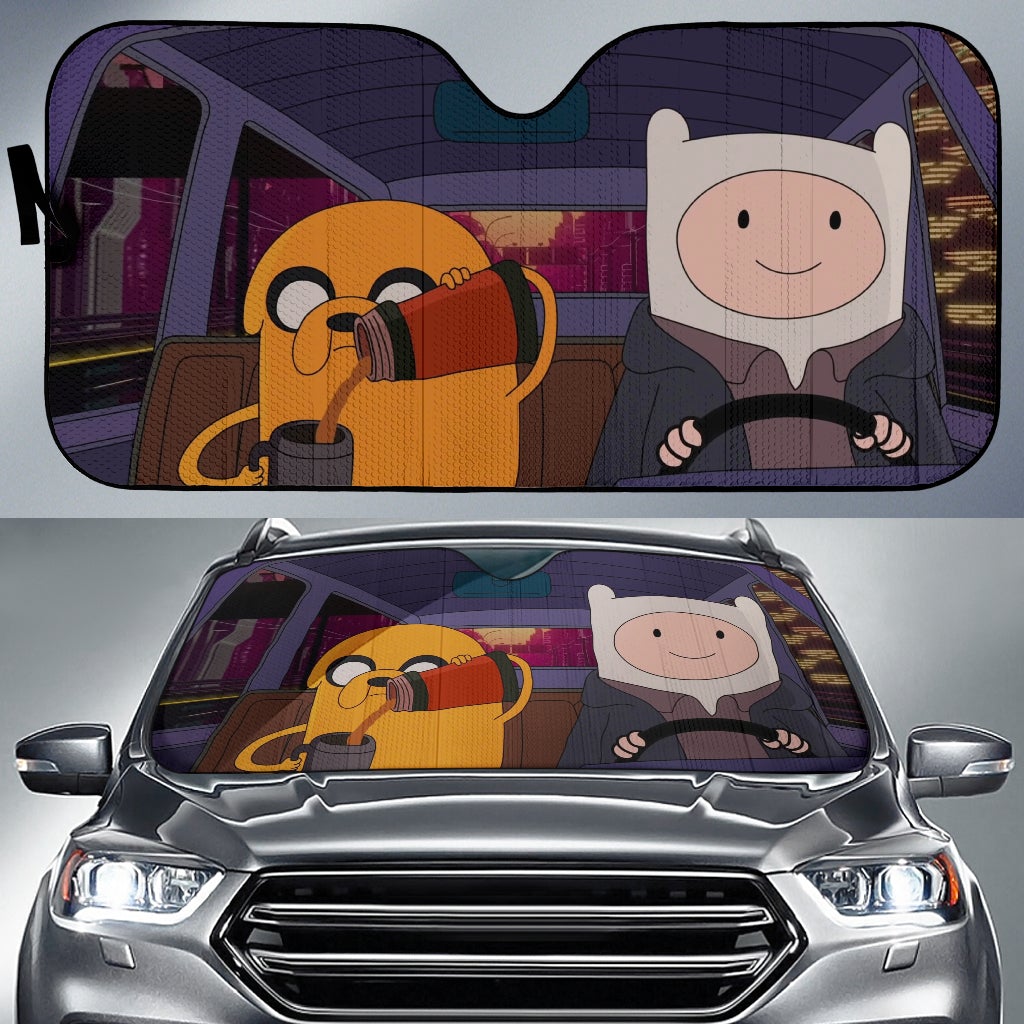 Adventure Time Finn And Jack Car Auto Sunshade