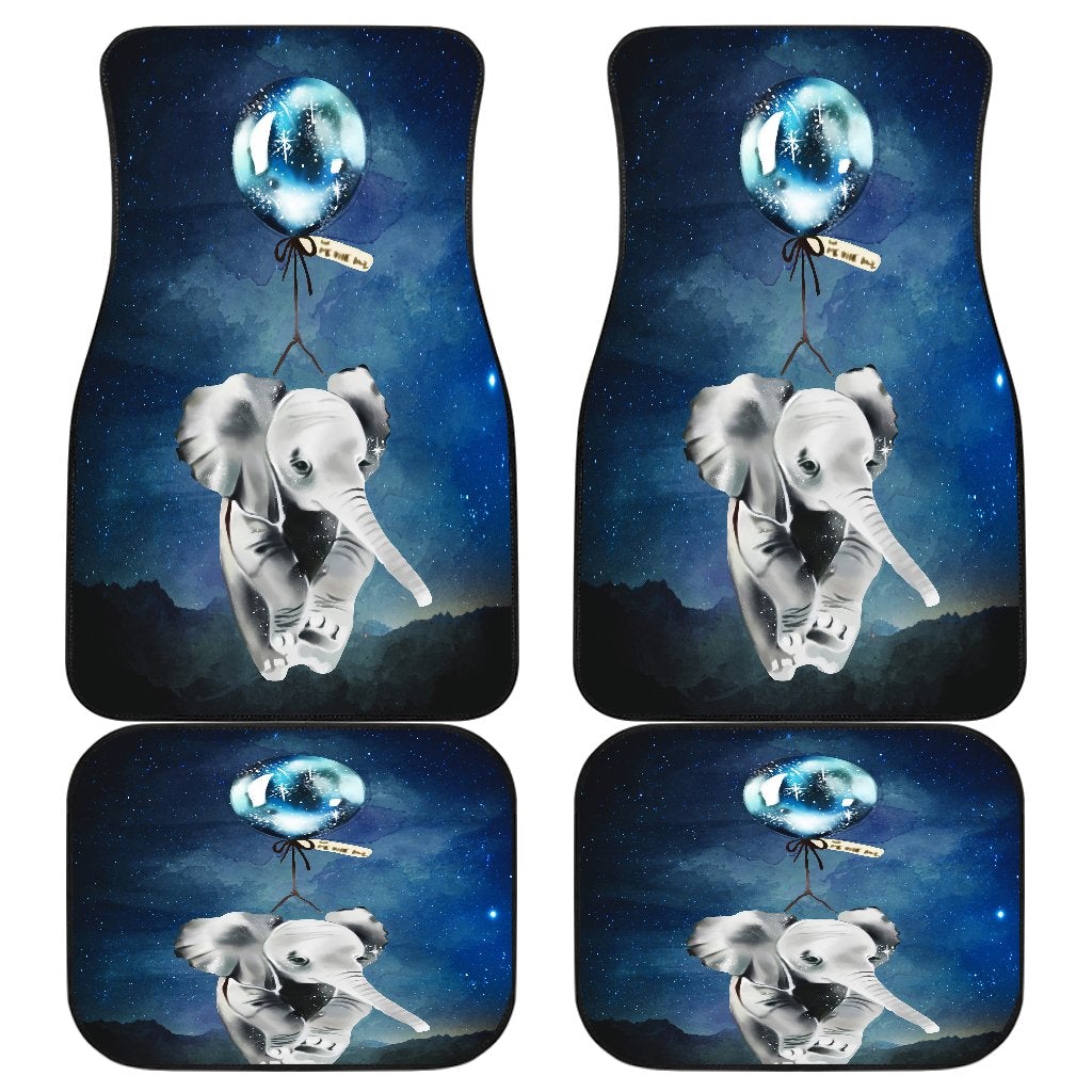 Baby Elephant Bubble Front And Back Car Mats (Set Of 4)