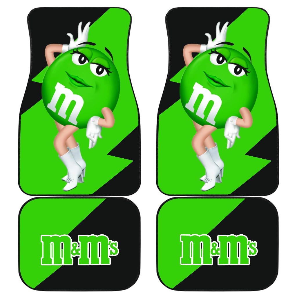 M&M's Candy Ice Cream Cones Chocolate Green Car Floor Mats Funny Gift Idea
