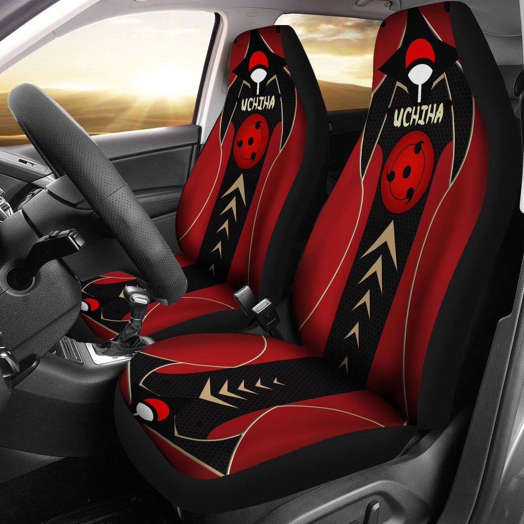 Best Uchiha Clan Sharingan Marine Style Premium Custom Car Seat Covers Decor Protector
