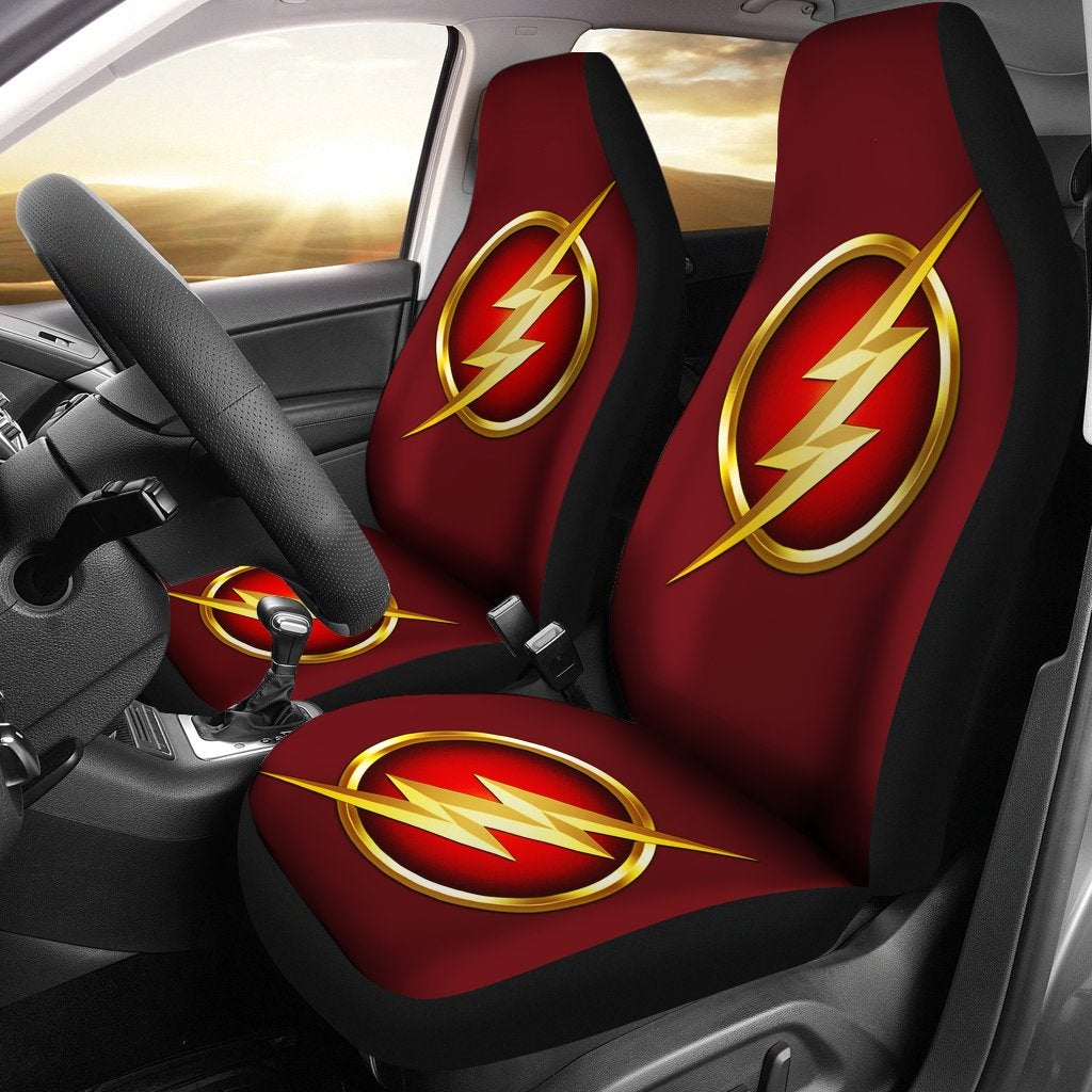 The Flash Logo Premium Custom Car Seat Covers Decor Protectors