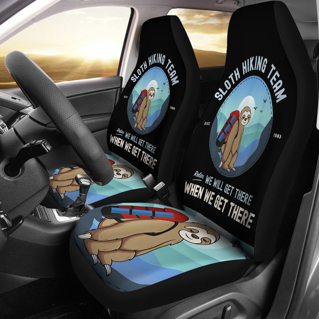 Best Sloth Hiking Team Premium Custom Car Seat Covers Decor Protector