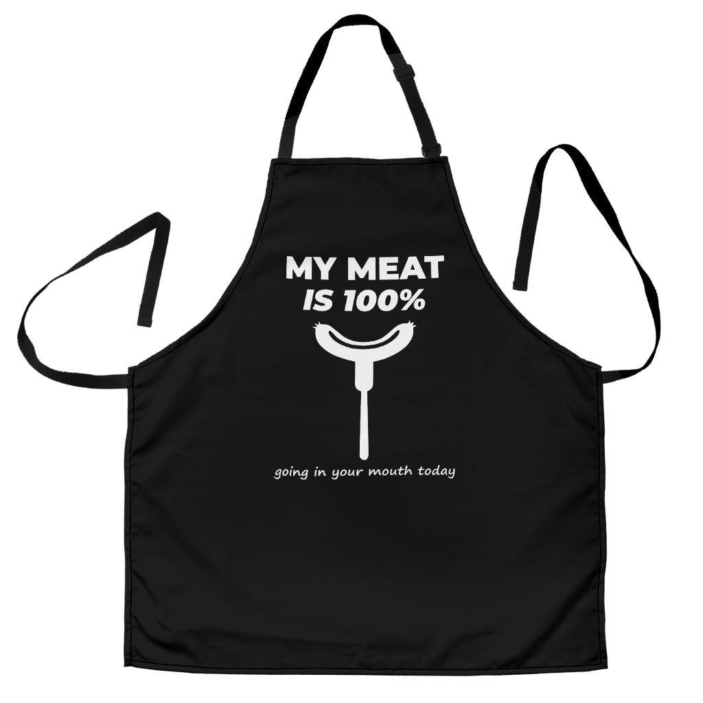 My Meat Is 100% Custom Apron Gift for Cooking Guys