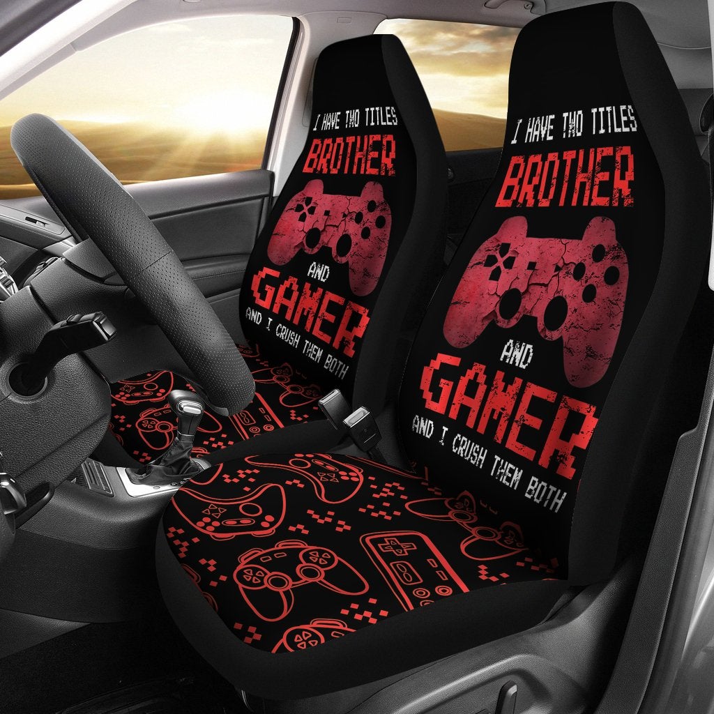 Best Video Games Gift For Boys Brother Son Premium Custom Car Seat Covers Decor Protector
