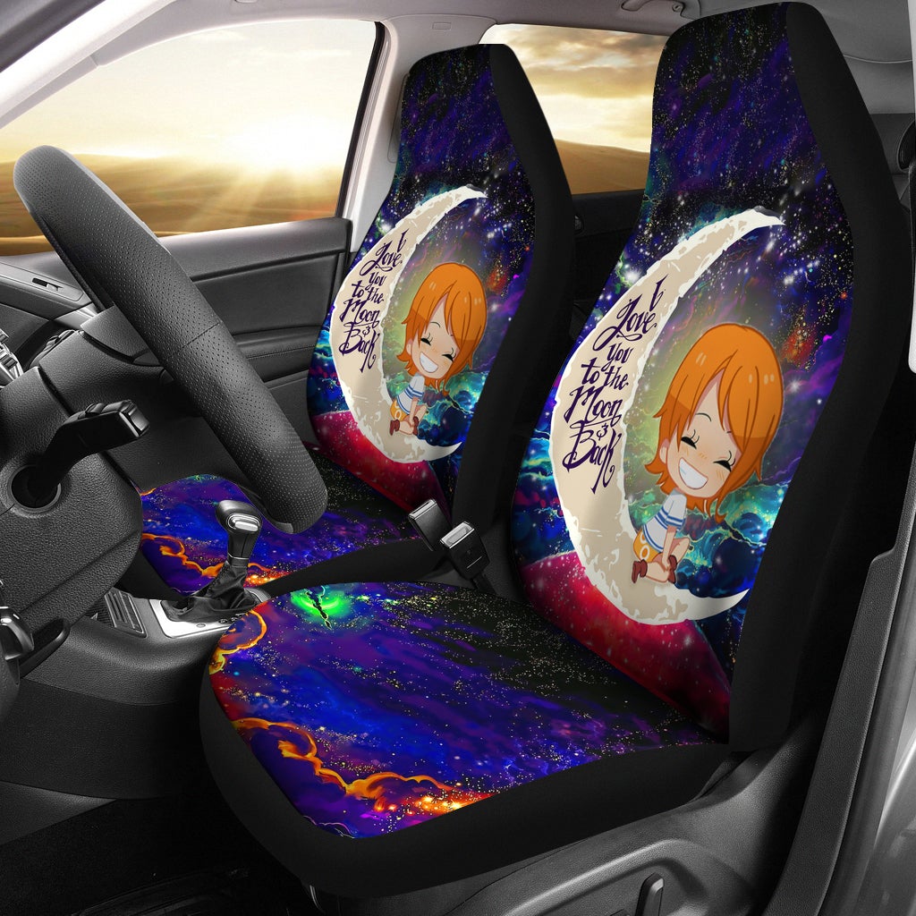 Nami One Piece Love You To The Moon Galaxy Car Seat Covers