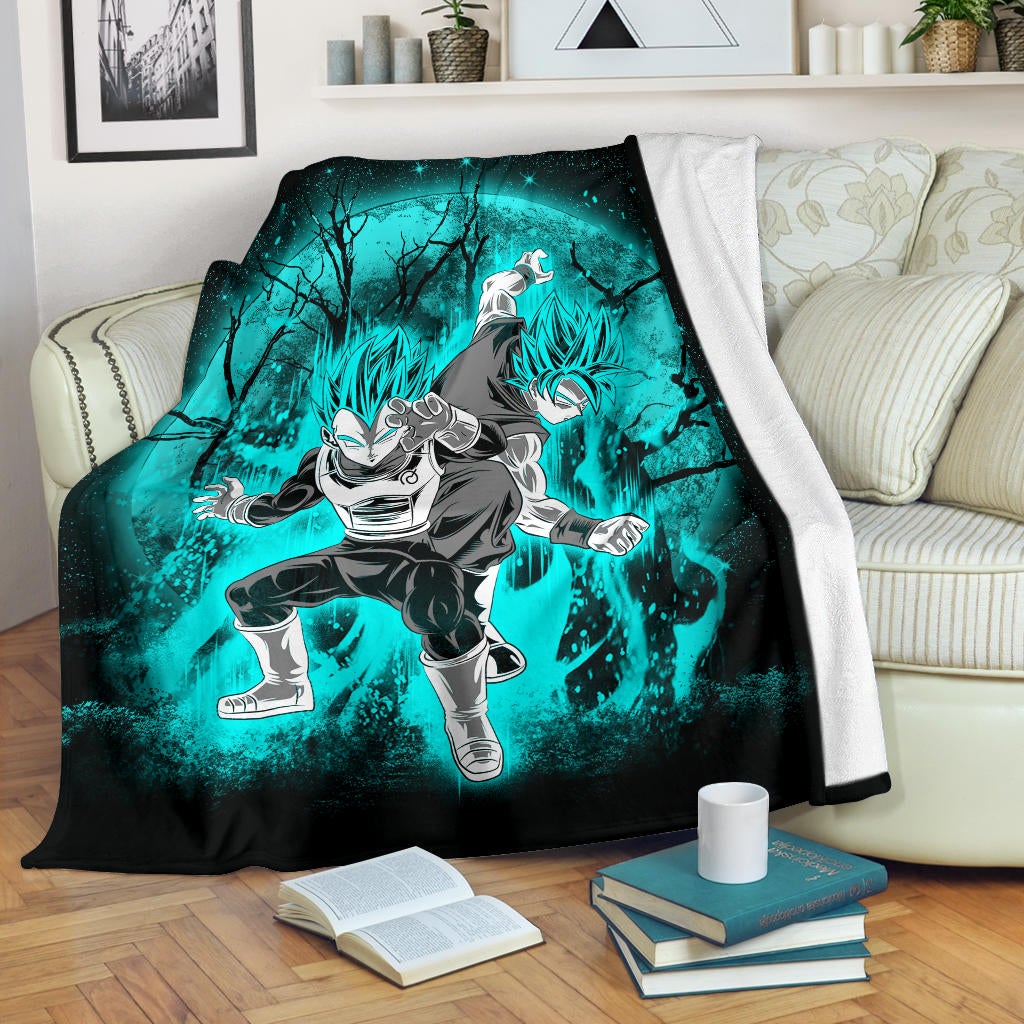 Goku Vegeta Moonlight Premium Blanket