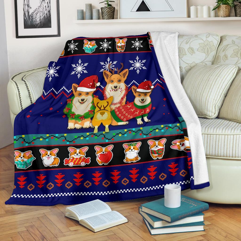 Corgi Christmas Blanket Amazing Gift Idea