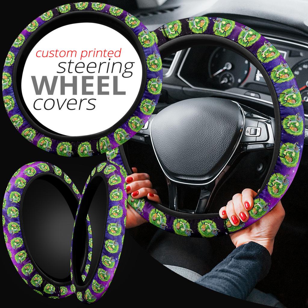 Rick And Morty Custom Car Steering Wheel Cover