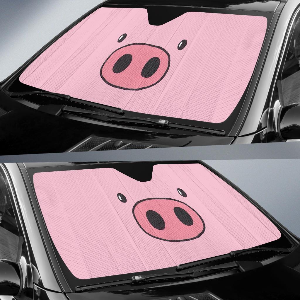 Pig Face Auto Sun Shades Windshield Accessories Decor Gift